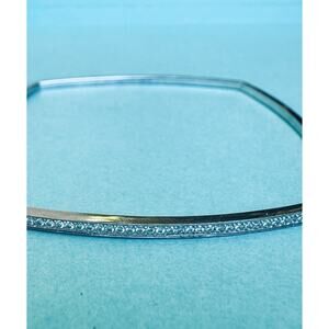 Tiffany & Co. 18k White Gold Frank Gehry Torque Bangle Bracelet W/ Diamonds